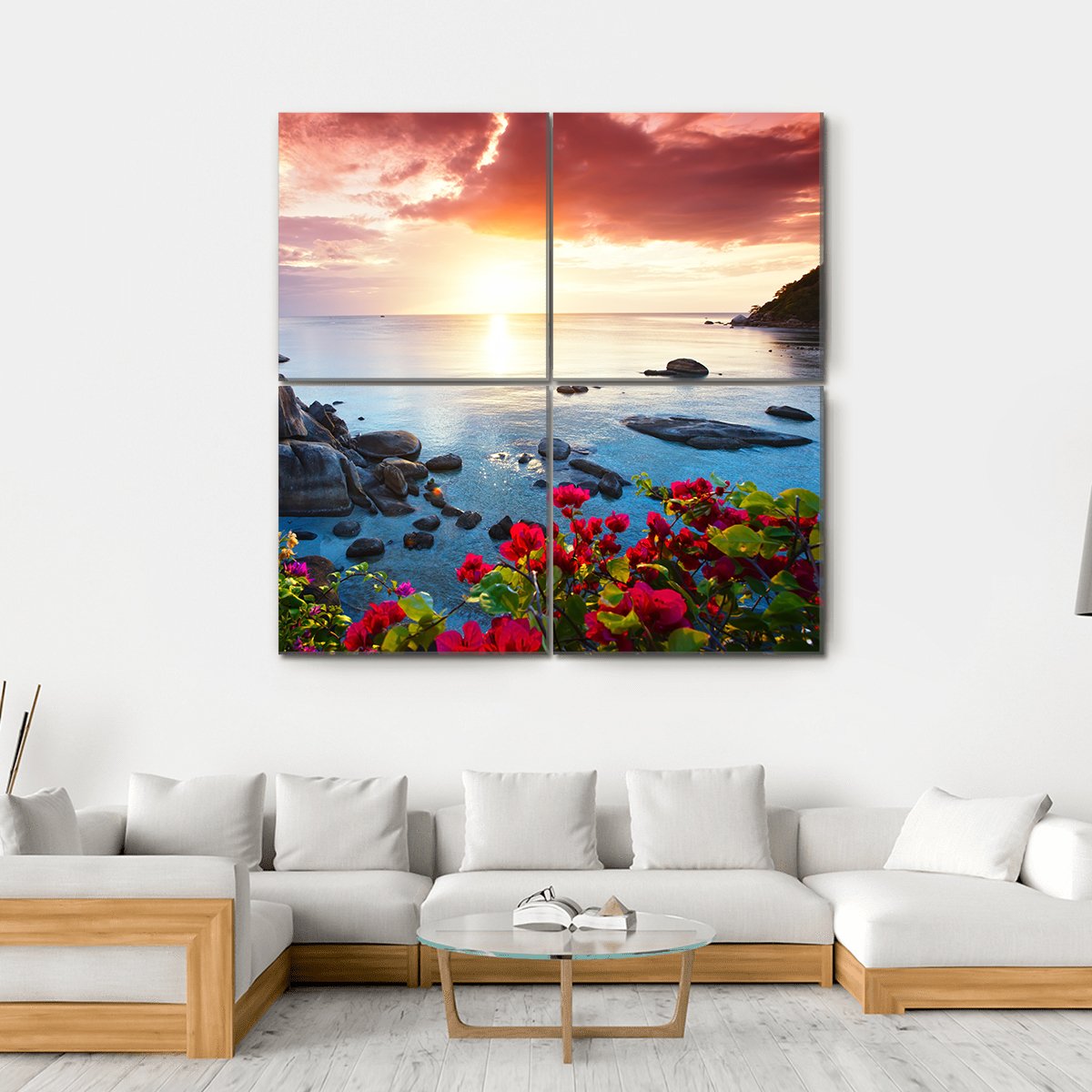 Koh Samui Island Thailand Canvas Wall Art-4 Square-Gallery Wrap-17" x 17"-Tiaracle