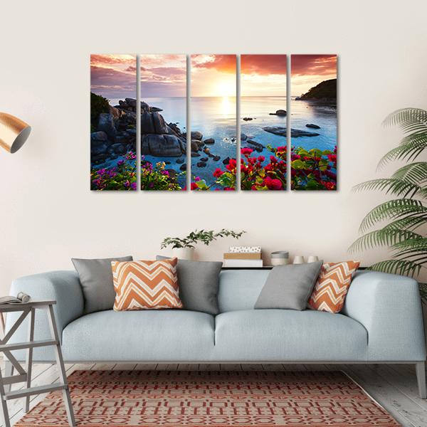 Koh Samui Island Thailand Canvas Wall Art-5 Horizontal-Gallery Wrap-22" x 12"-Tiaracle