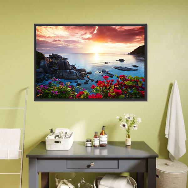 Koh Samui Island Thailand Canvas Wall Art-1 Piece-Floating Frame-24" x 16"-Tiaracle