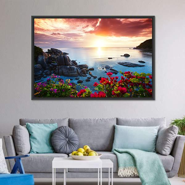 Koh Samui Island Thailand Canvas Wall Art-5 Horizontal-Gallery Wrap-22" x 12"-Tiaracle