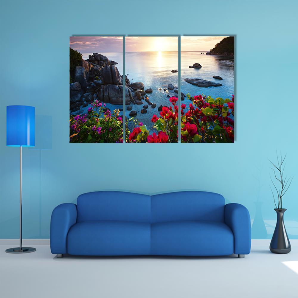 Koh Samui Island Thailand Canvas Wall Art-3 Horizontal-Gallery Wrap-37" x 24"-Tiaracle
