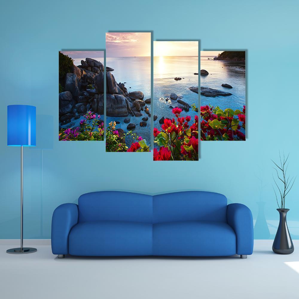 Koh Samui Island Thailand Canvas Wall Art-4 Pop-Gallery Wrap-50" x 32"-Tiaracle