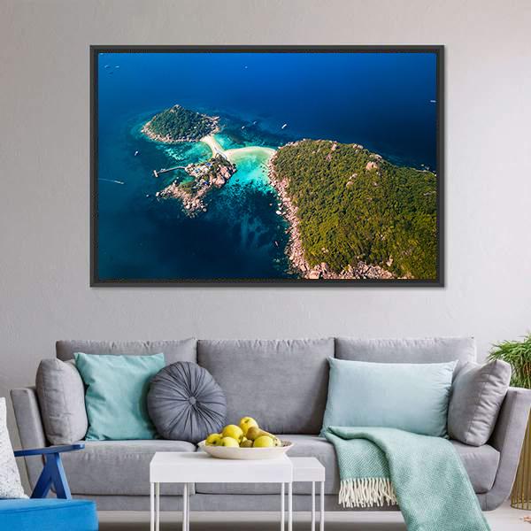 Koh Tao Island Thailand Canvas Wall Art-5 Horizontal-Gallery Wrap-22" x 12"-Tiaracle