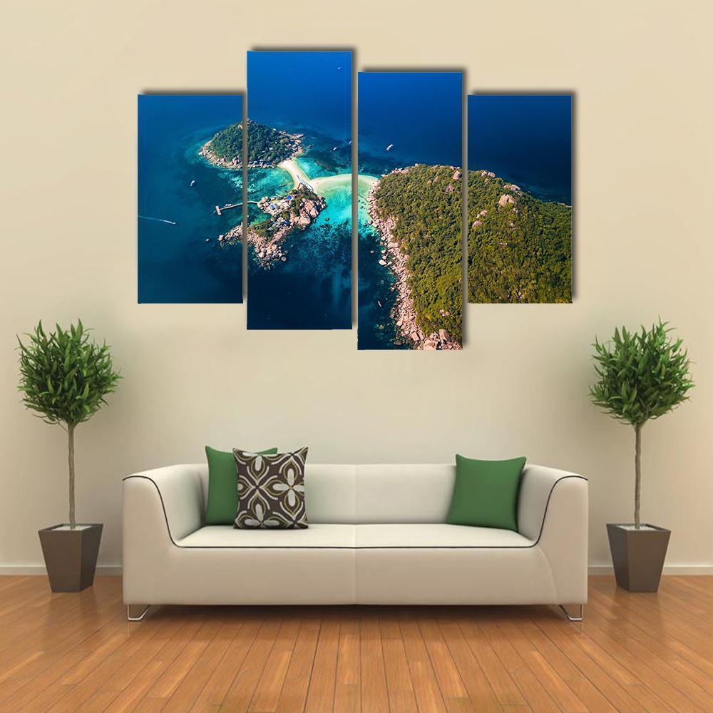Koh Tao Island Thailand Canvas Wall Art-4 Pop-Gallery Wrap-50" x 32"-Tiaracle