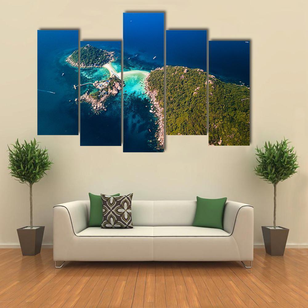 Koh Tao Island Thailand Canvas Wall Art-5 Pop-Gallery Wrap-47" x 32"-Tiaracle