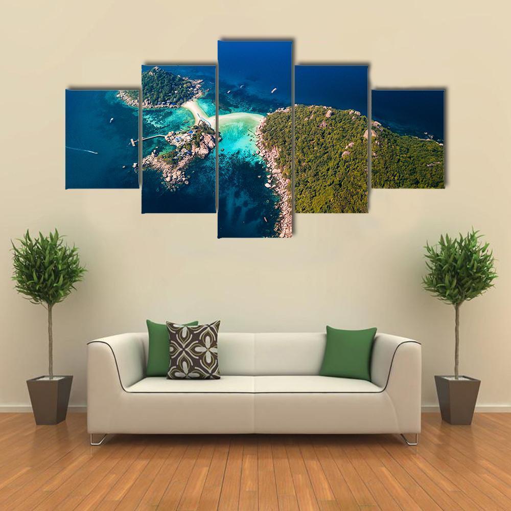 Koh Tao Island Thailand Canvas Wall Art-5 Star-Gallery Wrap-62" x 32"-Tiaracle