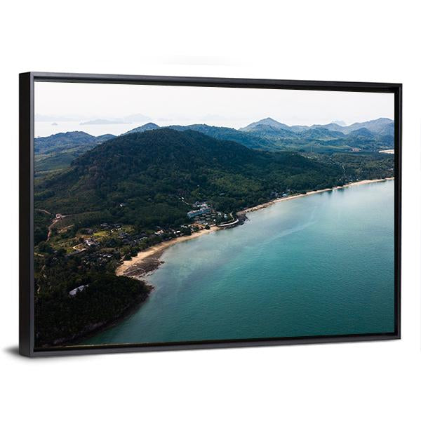 Koh Yao Noi Aerial View Canvas Wall Art-3 Horizontal-Gallery Wrap-25" x 16"-Tiaracle