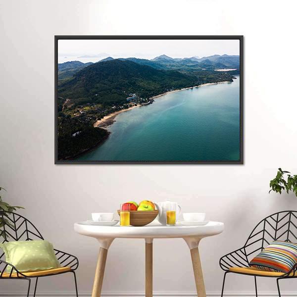 Koh Yao Noi Aerial View Canvas Wall Art-3 Horizontal-Gallery Wrap-25" x 16"-Tiaracle