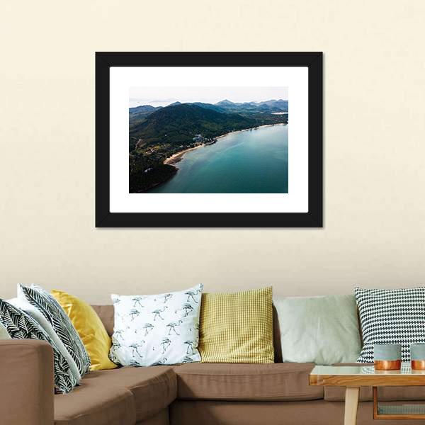 Koh Yao Noi Aerial View Canvas Wall Art-5 Horizontal-Gallery Wrap-22" x 12"-Tiaracle