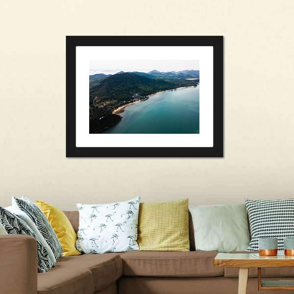 Koh Yao Noi Aerial View Canvas Wall Art-3 Horizontal-Gallery Wrap-25" x 16"-Tiaracle