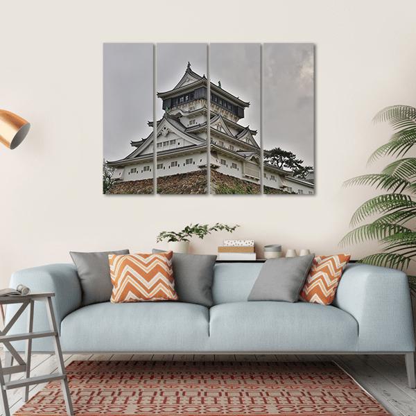 Kokura Castle Japan Canvas Wall Art-4 Horizontal-Gallery Wrap-34" x 24"-Tiaracle