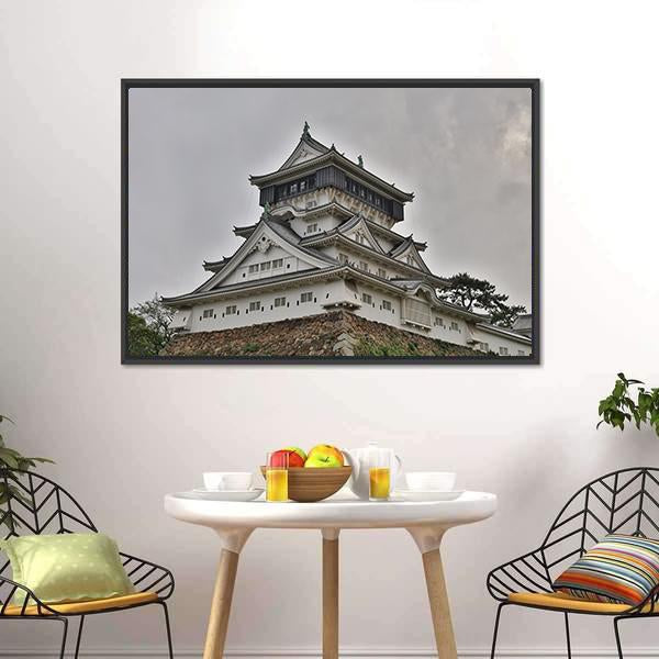Kokura Castle Japan Canvas Wall Art-3 Horizontal-Gallery Wrap-25" x 16"-Tiaracle