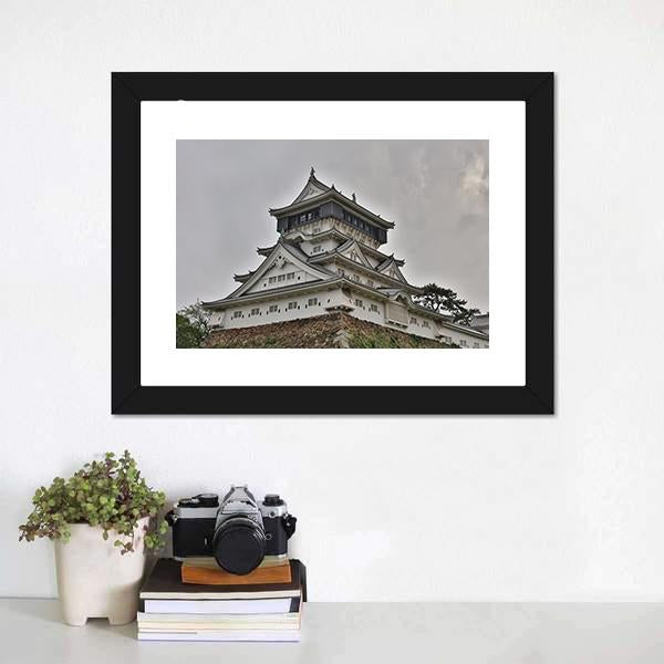 Kokura Castle Japan Canvas Wall Art-1 Piece-Framed Print-20" x 16"-Tiaracle