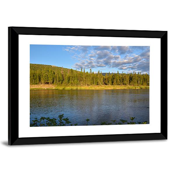 Komi Virgin Forests With Shchugor River Canvas Wall Art-3 Horizontal-Gallery Wrap-25" x 16"-Tiaracle