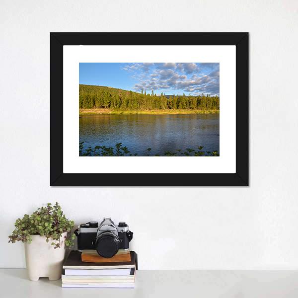 Komi Virgin Forests With Shchugor River Canvas Wall Art-1 Piece-Framed Print-20" x 16"-Tiaracle