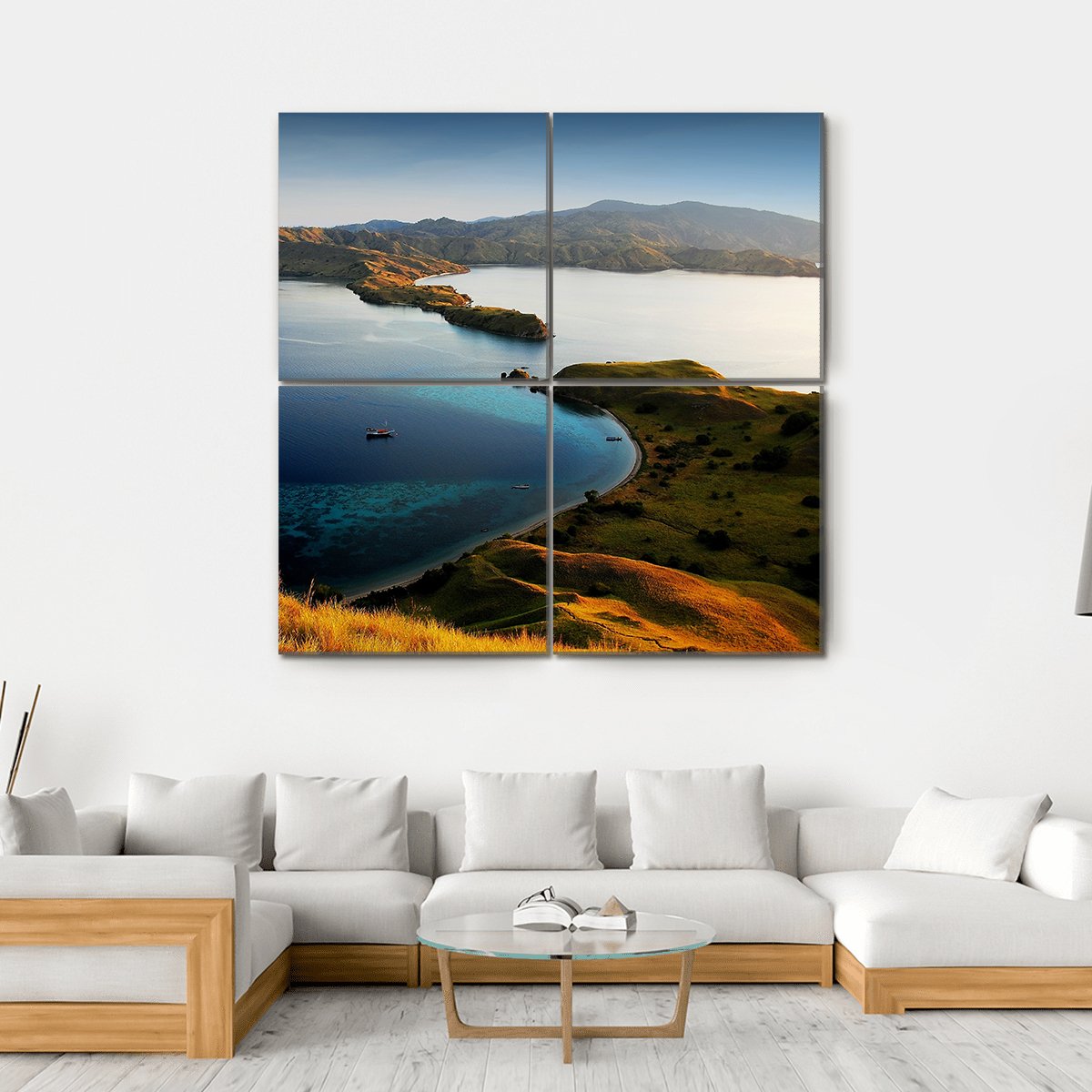 Komodo Island Indonesia Canvas Wall Art-4 Square-Gallery Wrap-17" x 17"-Tiaracle