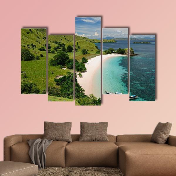 Komodo National Park Indonesia Canvas Wall Art-5 Pop-Gallery Wrap-47" x 32"-Tiaracle