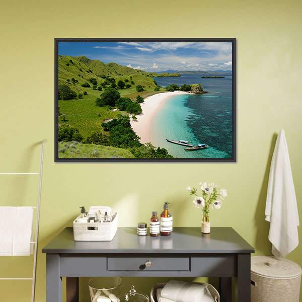 Komodo National Park Indonesia Canvas Wall Art-1 Piece-Floating Frame-36" x 24"-Tiaracle