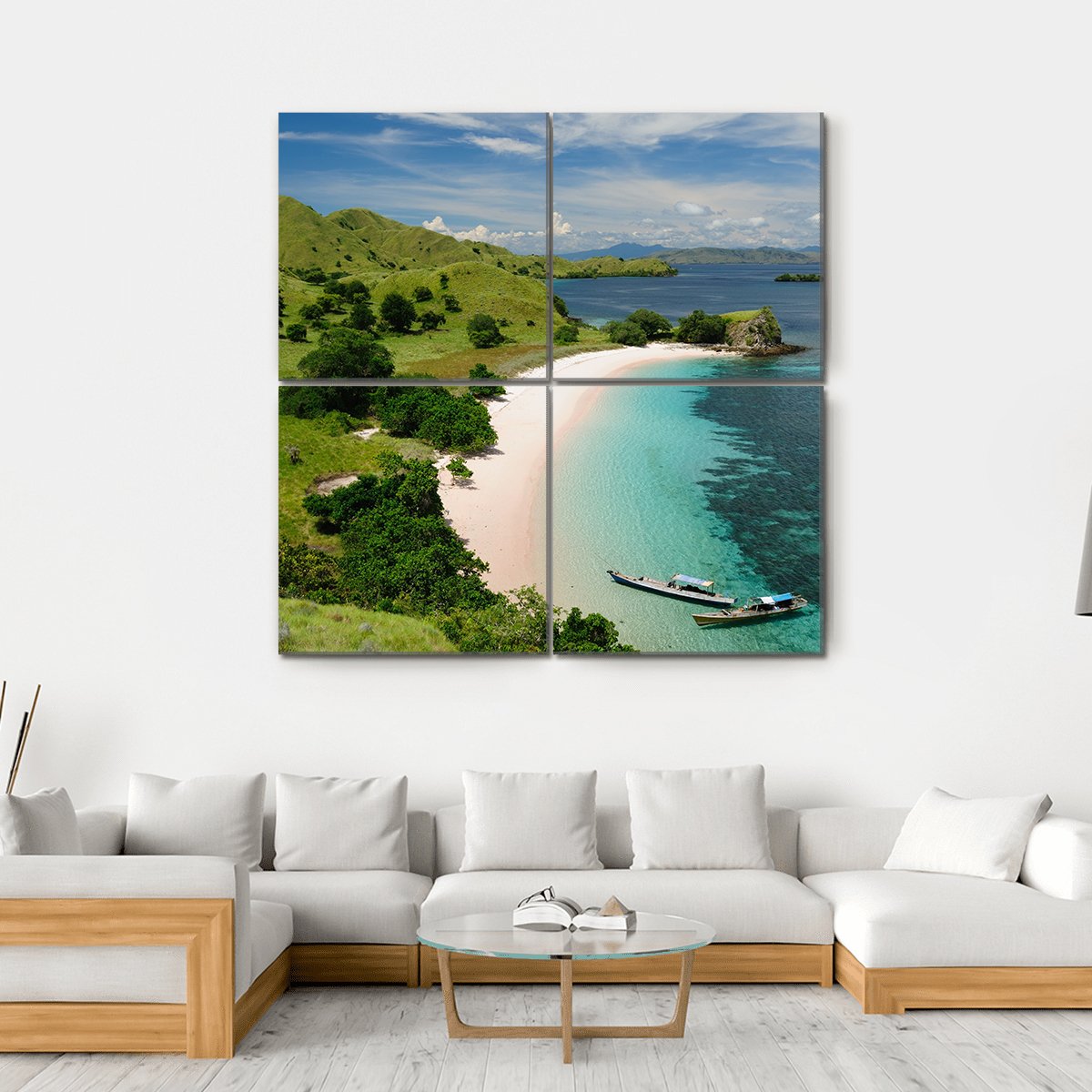 Komodo National Park Indonesia Canvas Wall Art-4 Square-Gallery Wrap-17" x 17"-Tiaracle