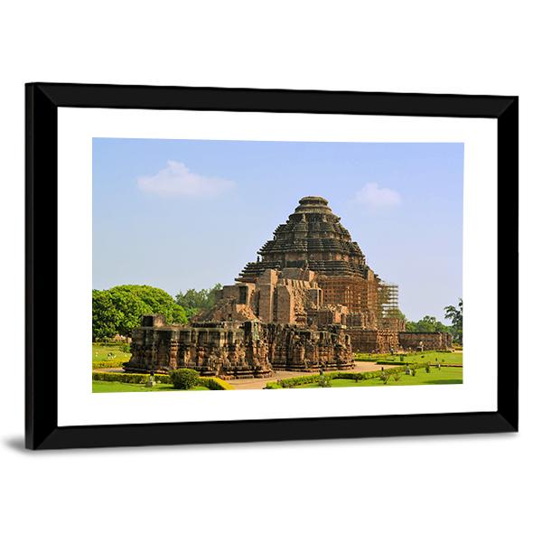 Konark Sun Temple Canvas Wall Art-3 Horizontal-Gallery Wrap-25" x 16"-Tiaracle