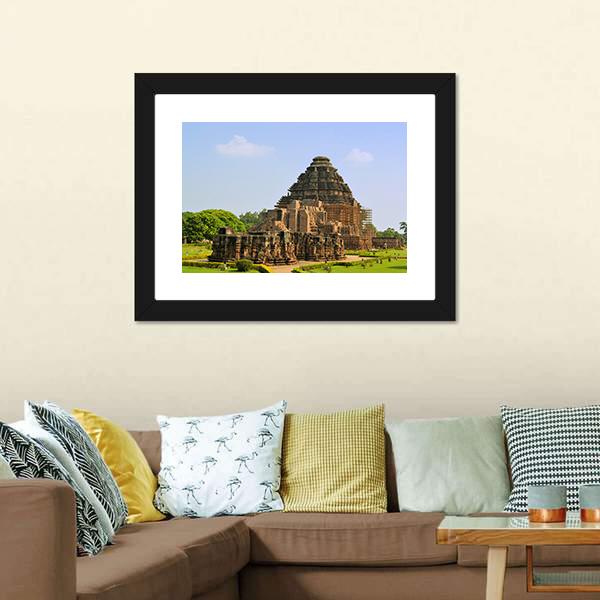 Konark Sun Temple Canvas Wall Art-5 Horizontal-Gallery Wrap-22" x 12"-Tiaracle