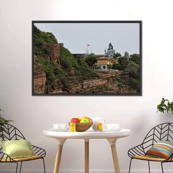 Koneswaram Temple Canvas Wall Art-3 Horizontal-Gallery Wrap-25" x 16"-Tiaracle