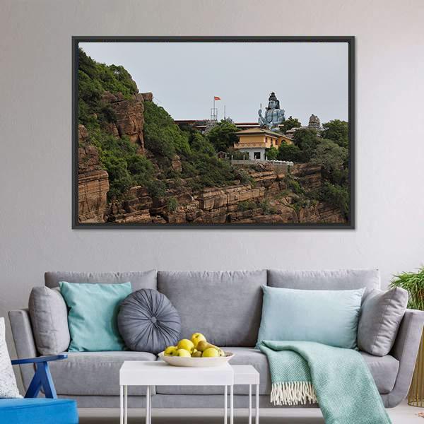 Koneswaram Temple Canvas Wall Art-3 Horizontal-Gallery Wrap-25" x 16"-Tiaracle