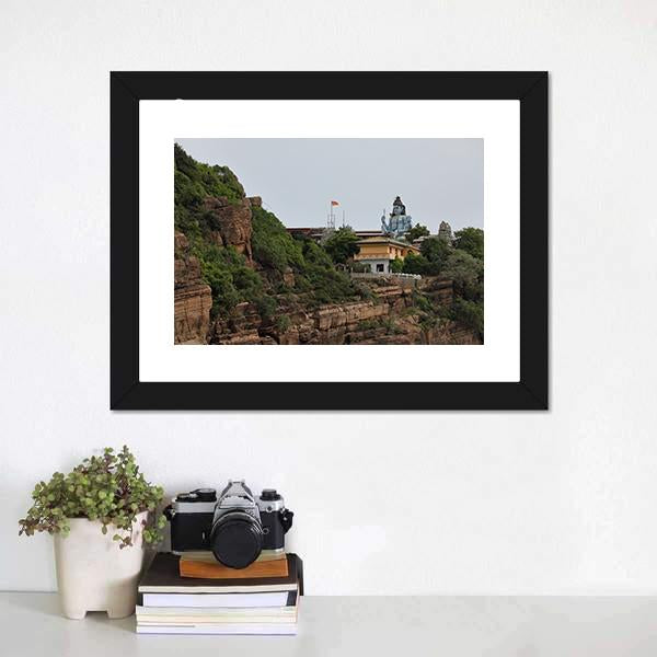 Koneswaram Temple Canvas Wall Art-1 Piece-Framed Print-20" x 16"-Tiaracle