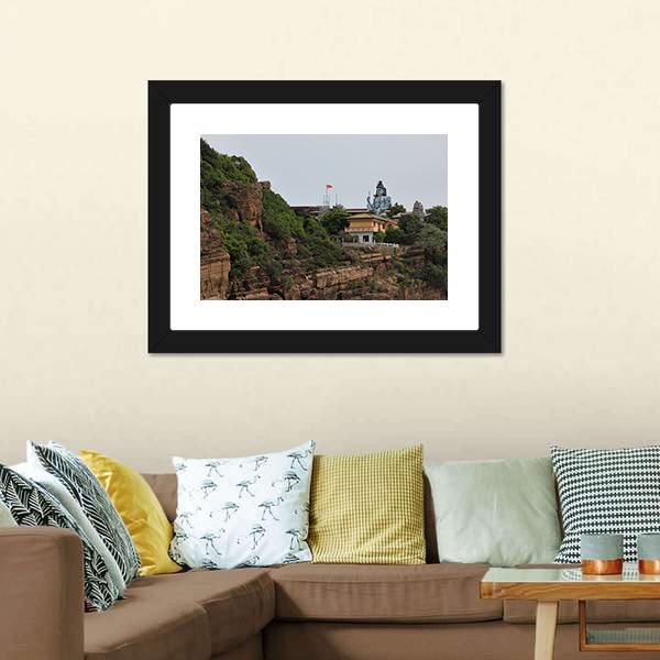 Koneswaram Temple Canvas Wall Art-3 Horizontal-Gallery Wrap-25" x 16"-Tiaracle