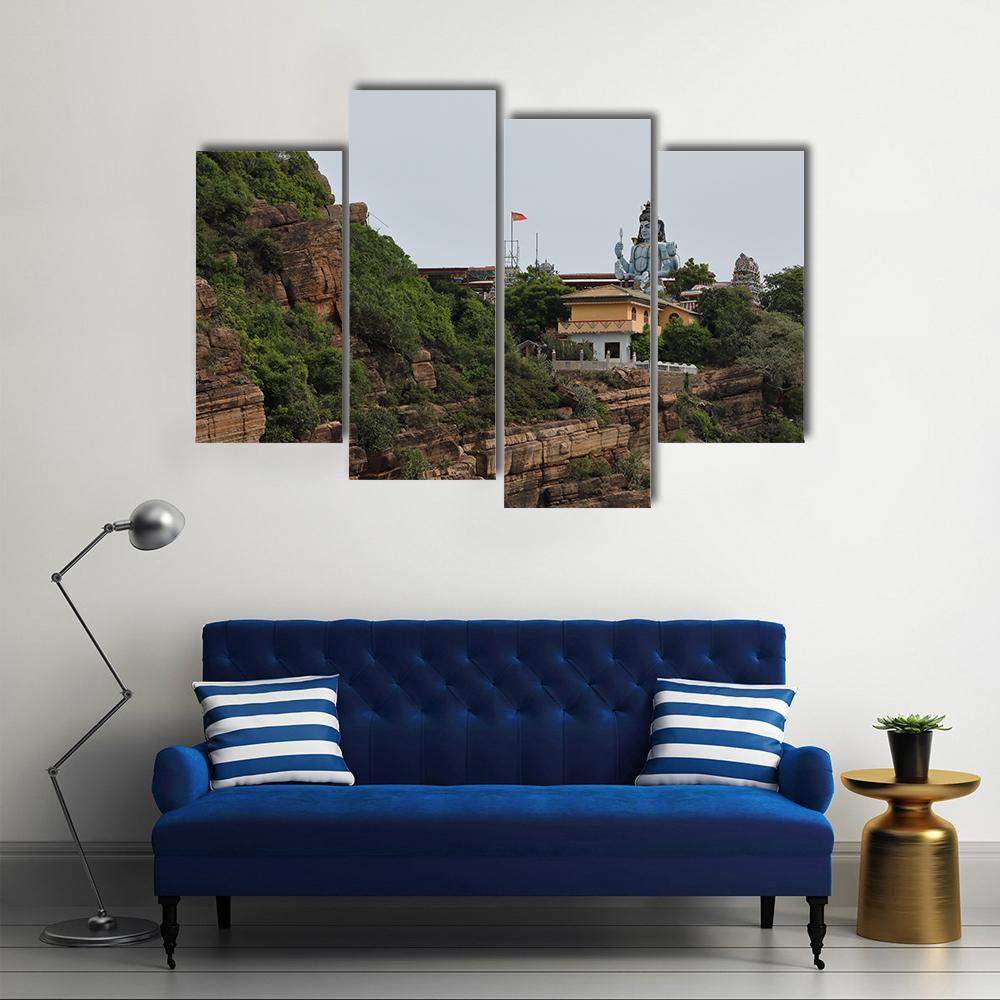Koneswaram Temple Canvas Wall Art-4 Pop-Gallery Wrap-50" x 32"-Tiaracle
