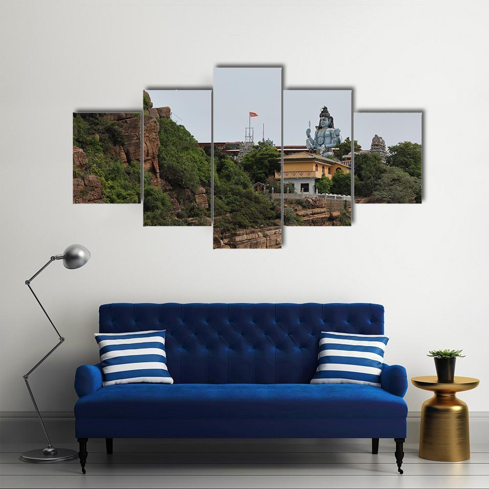 Koneswaram Temple Canvas Wall Art-5 Star-Gallery Wrap-62" x 32"-Tiaracle