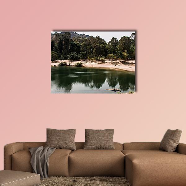 Konglor Cave Thailand Canvas Wall Art-4 Pop-Gallery Wrap-50" x 32"-Tiaracle