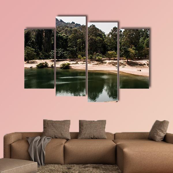 Konglor Cave Thailand Canvas Wall Art-4 Pop-Gallery Wrap-50" x 32"-Tiaracle