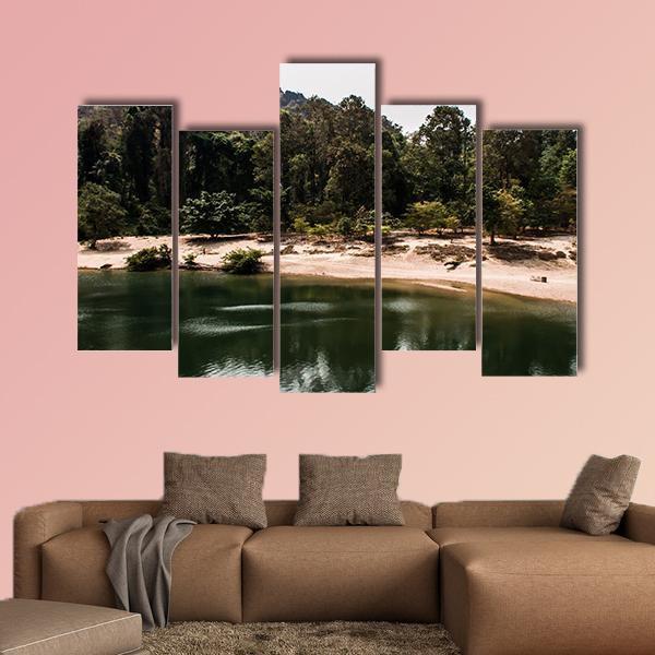 Konglor Cave Thailand Canvas Wall Art-5 Pop-Gallery Wrap-47" x 32"-Tiaracle