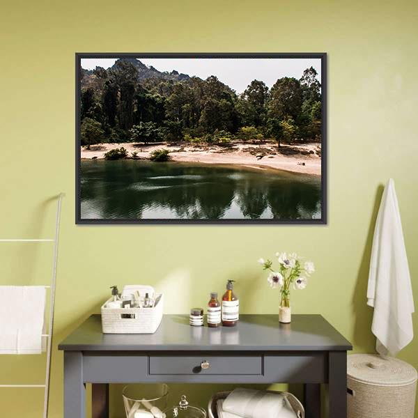 Konglor Cave Thailand Canvas Wall Art-1 Piece-Floating Frame-24" x 16"-Tiaracle