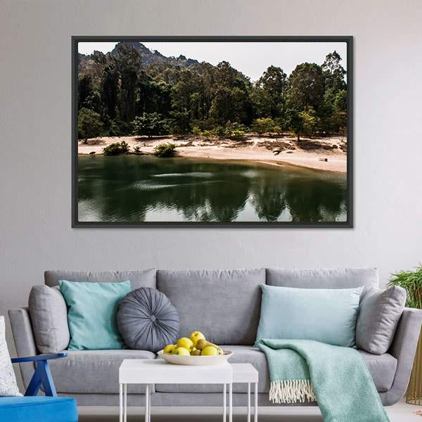 Konglor Cave Thailand Canvas Wall Art-3 Horizontal-Gallery Wrap-25" x 16"-Tiaracle