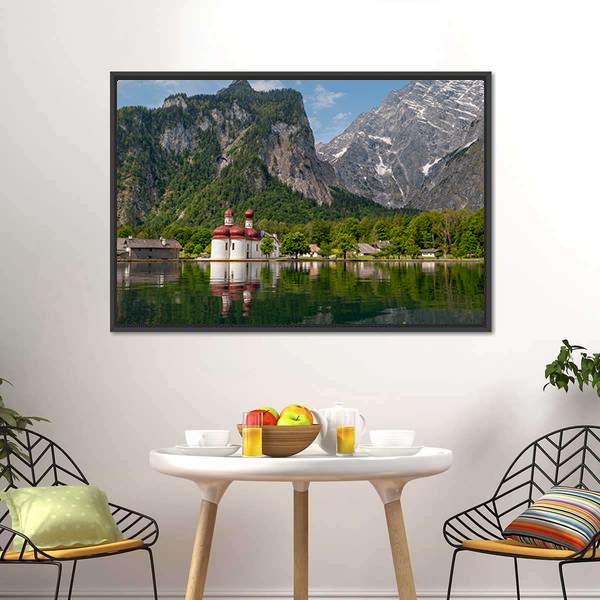 Konigssee Lake Germany Canvas Wall Art-3 Horizontal-Gallery Wrap-25" x 16"-Tiaracle