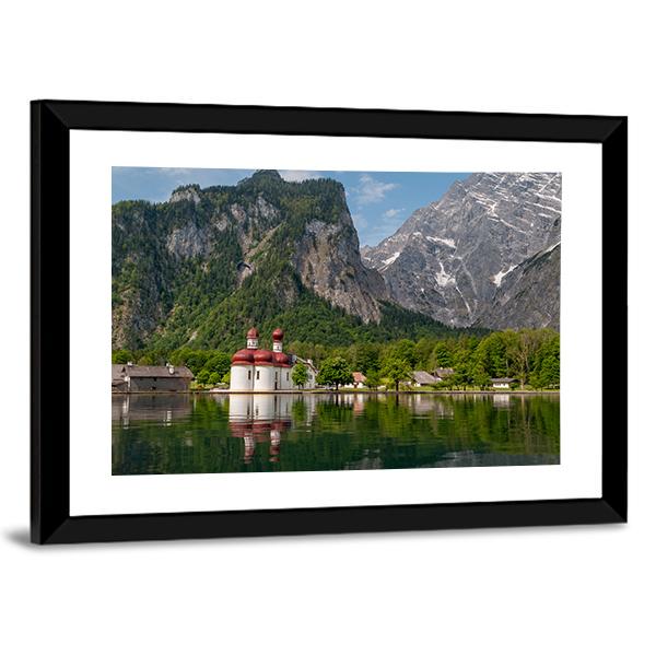 Konigssee Lake Germany Canvas Wall Art-3 Horizontal-Gallery Wrap-25" x 16"-Tiaracle