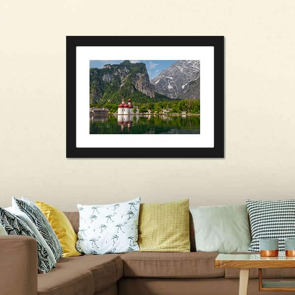 Konigssee Lake Germany Canvas Wall Art-3 Horizontal-Gallery Wrap-25" x 16"-Tiaracle