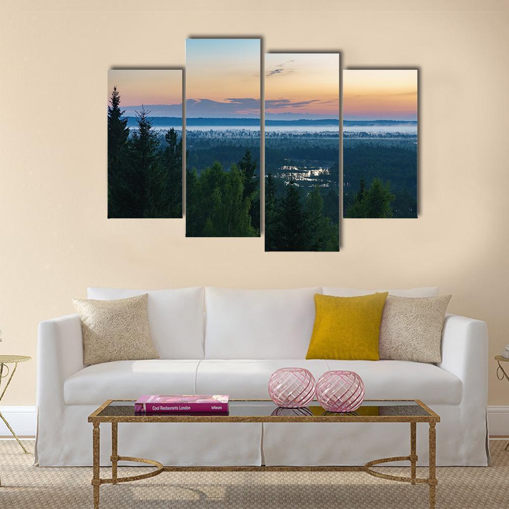 Konnu Suursoo Bog Canvas Wall Art-5 Pop-Gallery Wrap-47" x 32"-Tiaracle