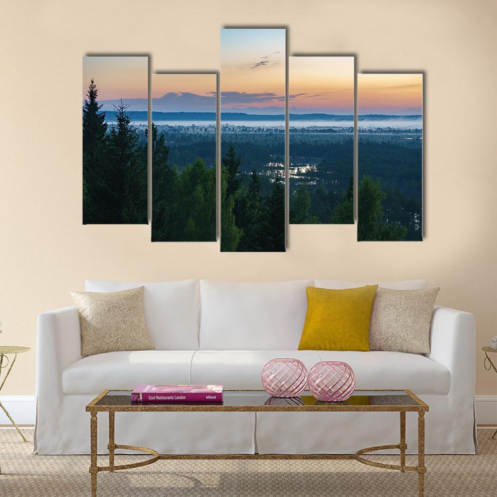Konnu Suursoo Bog Canvas Wall Art-5 Pop-Gallery Wrap-47" x 32"-Tiaracle