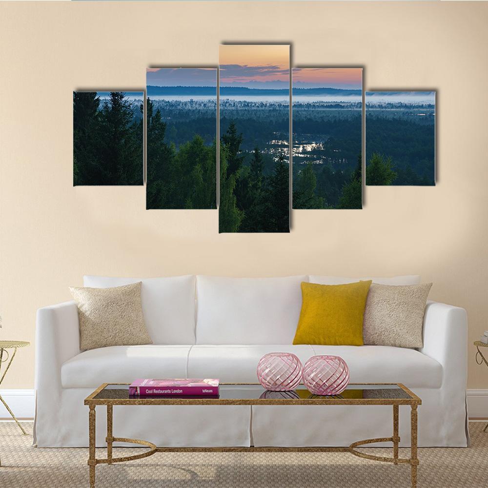 Konnu Suursoo Bog Canvas Wall Art-5 Star-Gallery Wrap-62" x 32"-Tiaracle