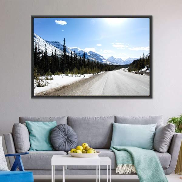 Kootenay Highway Canada Canvas Wall Art-3 Horizontal-Gallery Wrap-25" x 16"-Tiaracle