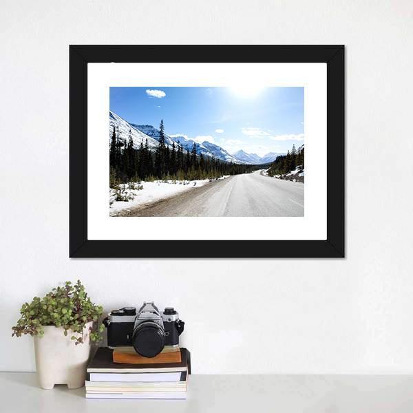 Kootenay Highway Canada Canvas Wall Art-1 Piece-Framed Print-20" x 16"-Tiaracle