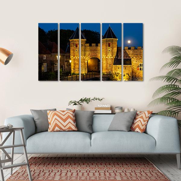 Koppelpoort Gate In Evening Canvas Wall Art-5 Horizontal-Gallery Wrap-22" x 12"-Tiaracle