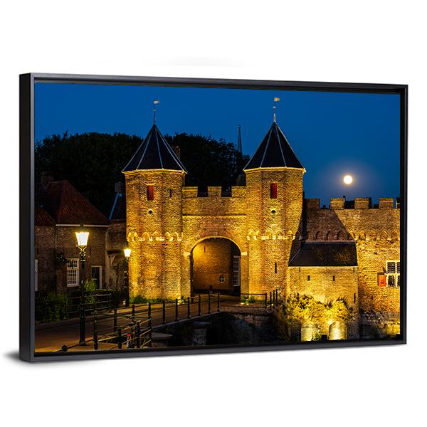 Koppelpoort Gate In Evening Canvas Wall Art-3 Horizontal-Gallery Wrap-25" x 16"-Tiaracle