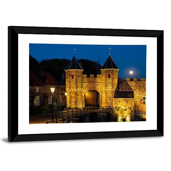 Koppelpoort Gate In Evening Canvas Wall Art-5 Horizontal-Gallery Wrap-22" x 12"-Tiaracle