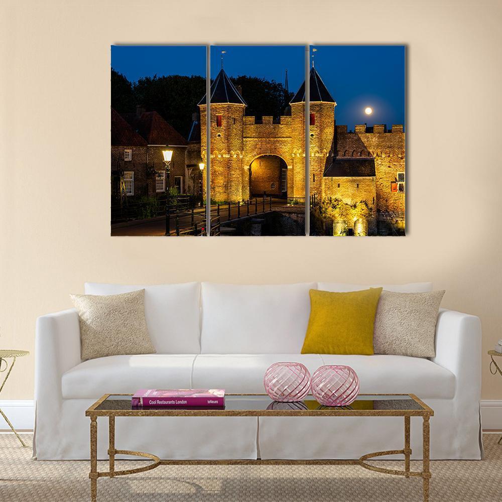 Koppelpoort Gate In Evening Canvas Wall Art-3 Horizontal-Gallery Wrap-37" x 24"-Tiaracle