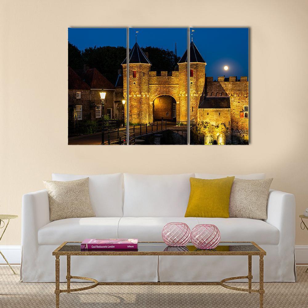 Koppelpoort Gate In Evening Canvas Wall Art-1 Piece-Gallery Wrap-48" x 32"-Tiaracle