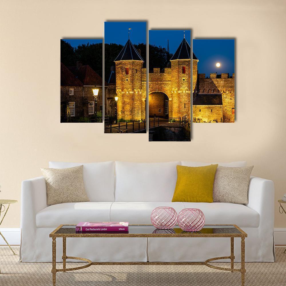 Koppelpoort Gate In Evening Canvas Wall Art-4 Pop-Gallery Wrap-50" x 32"-Tiaracle